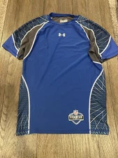 Mens Jock Under Armour Spandex Compression  Shirt Blue Gray Combine XL