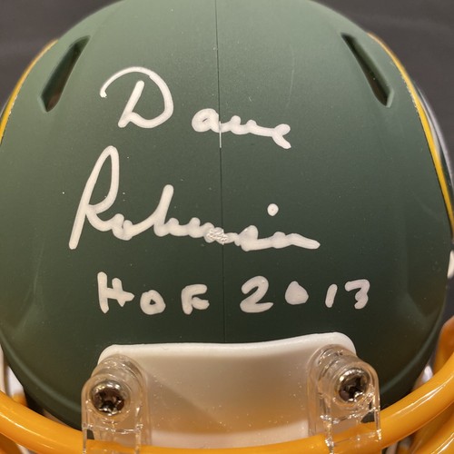 Mini Casco Firmato Auto Dave Robinson Green Bay Packers HOF 2017 ~ JSA COA - Foto 2 di 5