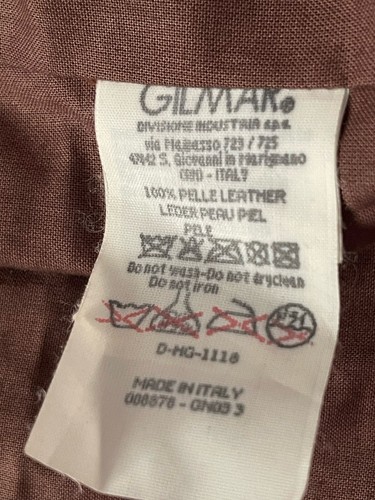 Gilmar Iceberg Brown Suede Leather Trucker Button Up Jacket Size 54 - Picture 5 of 7