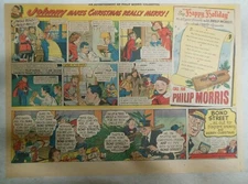 Phillip Morris Cigarette Ad: "Merry Christmas !" 1940's Size: 11 x 15 inches