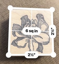 Flower Magenta Rubber Stamp new mounted art and craft stamp