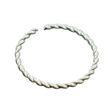 Nose Ring Fine Silver Twisted Wire Split Ring 10mm 22g (0.6mm) Fine Silver Ring