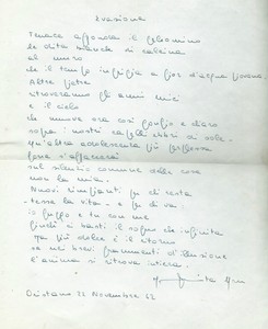 Poesia Autografo Margherita Urru Evasione Oristano A Camerata Dei Poeti Firenze Ebay