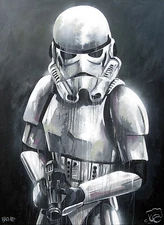 CANVAS PRINT star wars  ART PAINTING ANDY BAKER