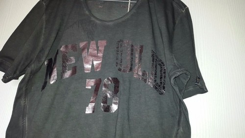 DIESEL T-NEW OLD-RS-MAGLIETTA T-SHIRT EN COTON IMPRIME TAILLE XL RÉVERSIBLE - Picture 3 of 8