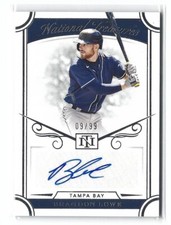 2021 Panini National Treasures Signatures /99 Brandon Lowe #S-BL Auto SP | Rays