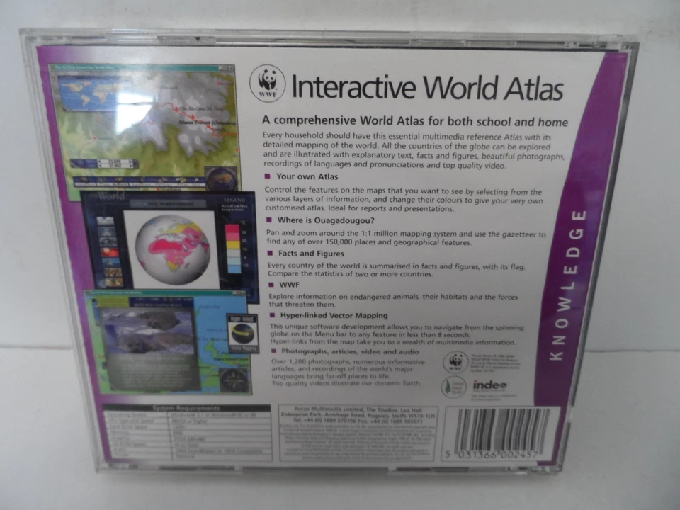 FOCUS MULTIMEDIA - INTERACTIVE WORLD ATLAS - CD-ROM - Image 2 of 3