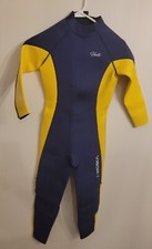 HEVTO Black/YELLOW Neoprene VIGOR-I WETSUIT Full Body Surf Beach Kids Sz YTH 12