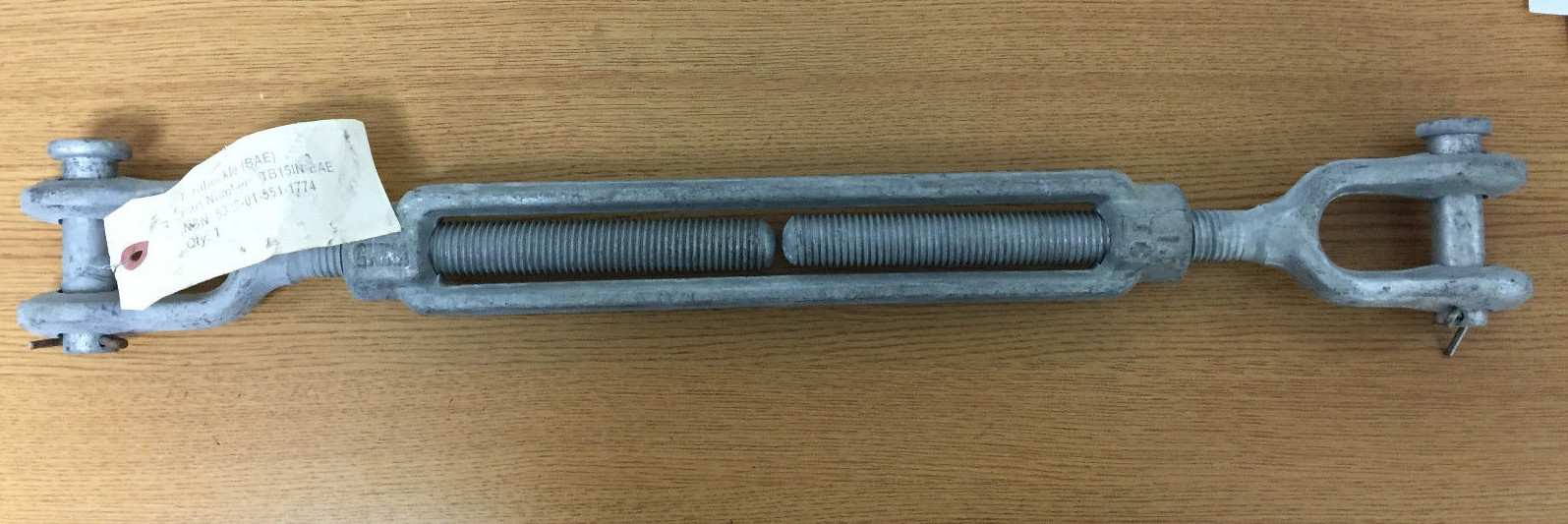 Marine TB15INBAE 15" Clevis to Clevis w/Cotter Pins Turnbuckle Wire