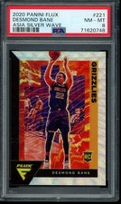 2020-21 Panini Flux #221 Desmond Bane Asia Silver Wave Prizm PSA 8 Near Mint RC