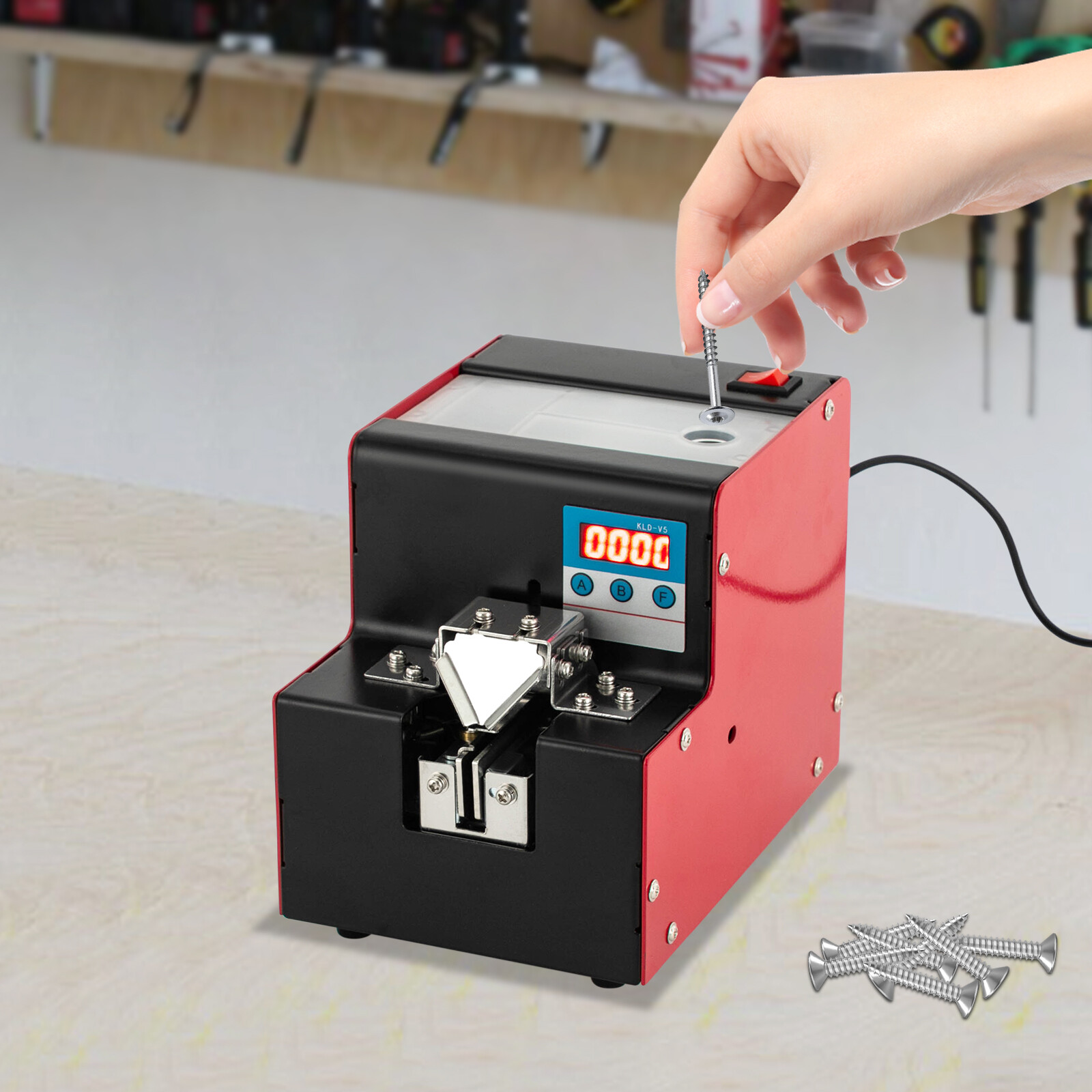 Automatic Screw Feeder Machine Adjustable Rail For 0.04"-0.2" Dia. 0.79" length