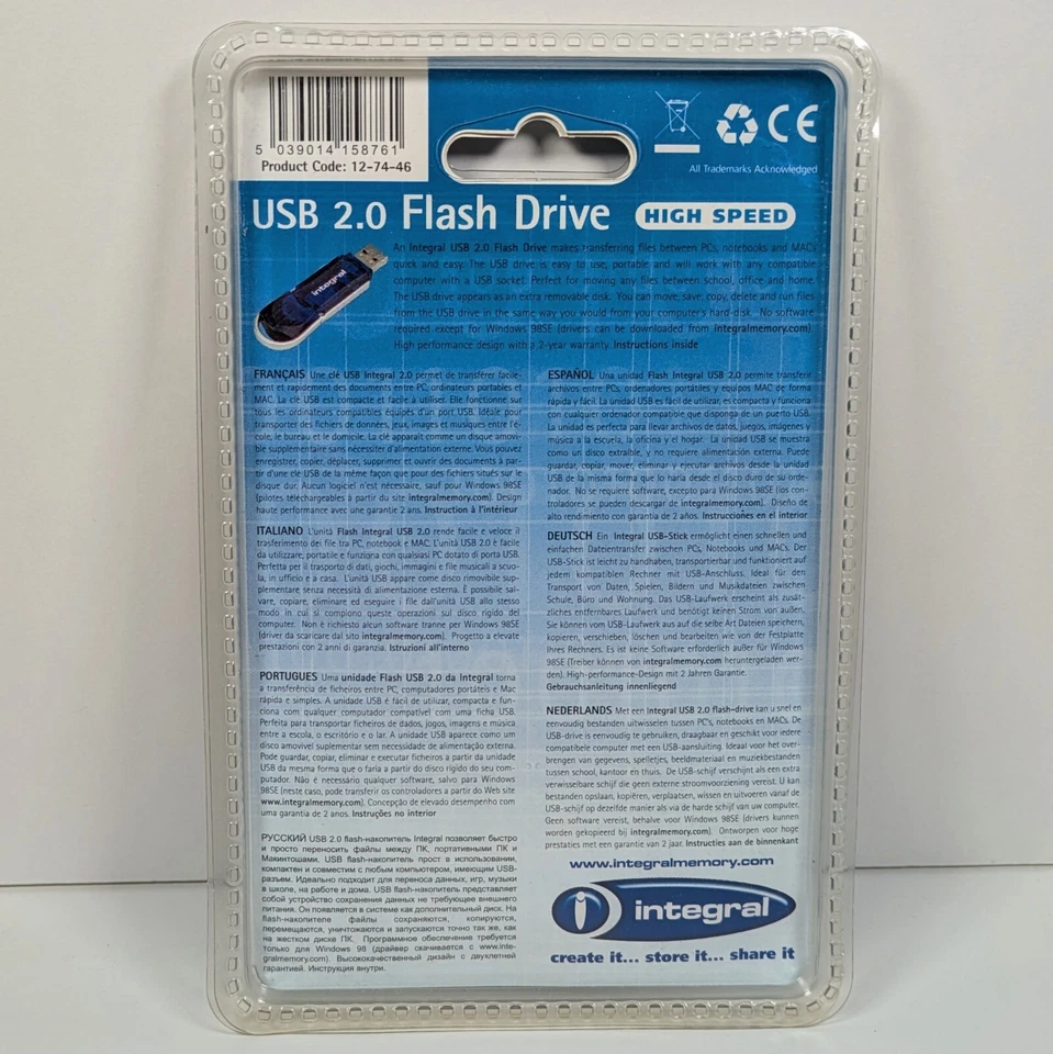 Integral Courier 2 GB High Speed USB 2.0 Flash Drive Memory Stick - Image 3 of 3