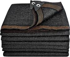 50% Black Shade Cloth, 20 X 30 FT Durable Mesh Tarp with Grommets, Garden Sunblo