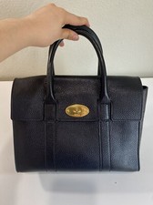 Mulberry Bayswater Black Women Handle Crossbody Bag Black Leather Gold Hardware