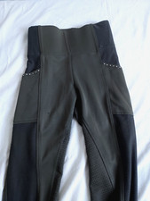 Reithose, Reit-Leggins Gr.32/34 von HKM, Silikon Vollbesatz mit Kristallsteinche