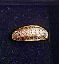 Ring Gelbgold 585/- Safir dunkelblau (schwarz...