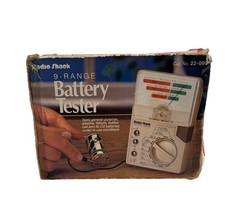 vintage radioshack 9-range analog battery tester portable 22-090