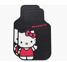 New Plasticolor Hello Kitty Red Bow Core Rubber Floor Mats Universal -2 Pc