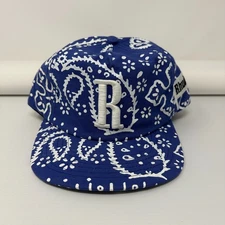 Rhude Rhepurposed R Blue Bandana SnapBack Trucker Hat Cap