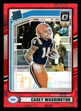 Casey Washington 2024 Donruss Red Preview Rookie Card #392 Atlanta Falcons. rookie card picture
