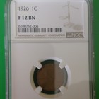 1926 Lincoln Wheat Small Cent Bronze NGC F12 BN Cert 6100752-004 — photo 1