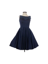 Sherri Hill Dress Size 0 Navy Blue