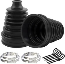 2PCS CV Boot with 4 Stainless Steel Clamps and 6 Cable Ties, CV Axle Boot Repair