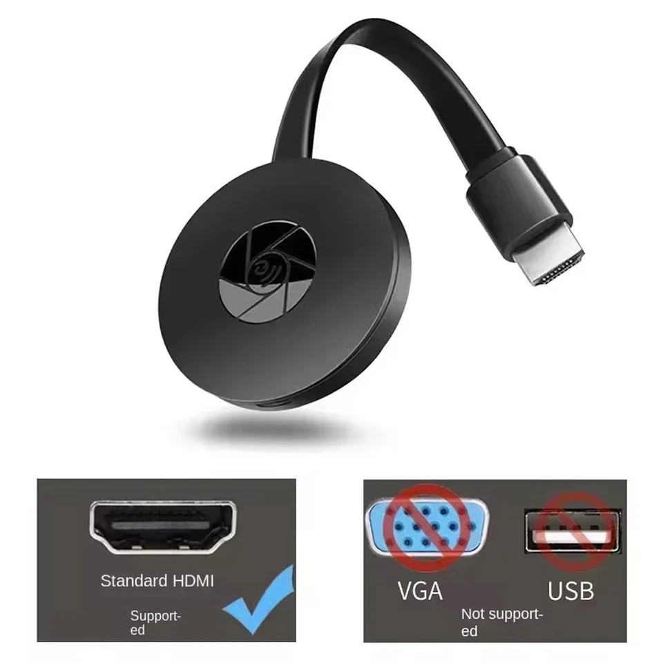 2X For Chromecast Google HDMI Dongle G2 1080P Wifi MiraScreen For TV Android iOS - Image 2 of 4