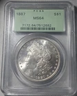 PCGS  / 1887 P / MS  - 64 / MORGAN SILVER DOLLAR