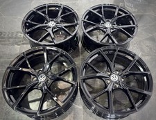 VW Golf R Gti Estoril Style 19” Alloy Wheels 5x112 Gloss Black X4