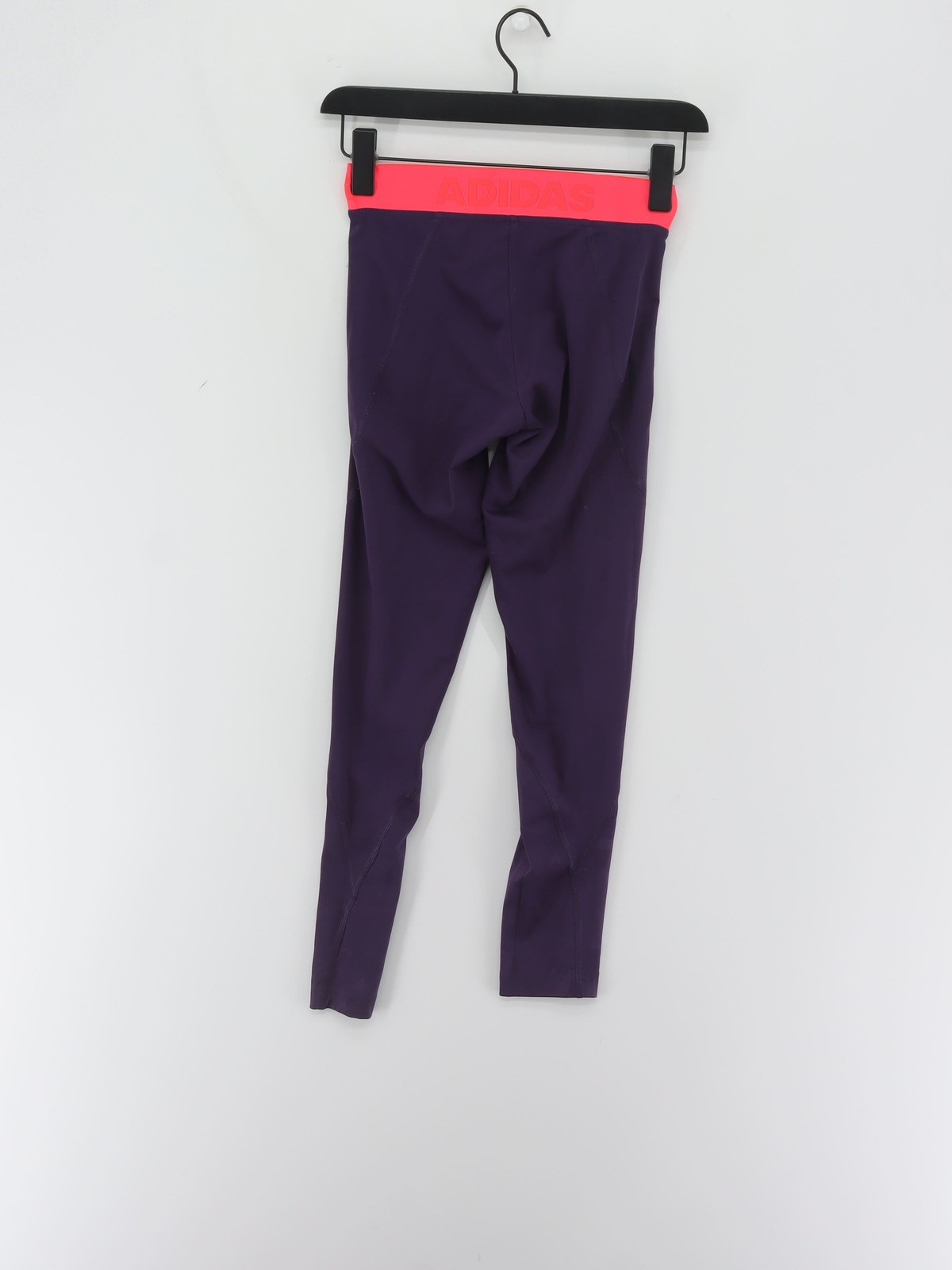 ALTRA Adidas Leggings Donna XS Viola 100% Altri Ritagliati