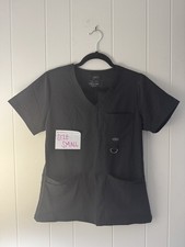 MEDics Black Scrub Top Size Small