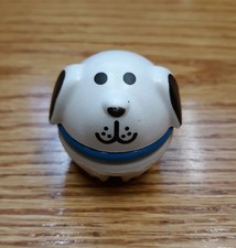 Vintage Little Tikes Toddle Tots White Dog w/ Blue Collar (002)