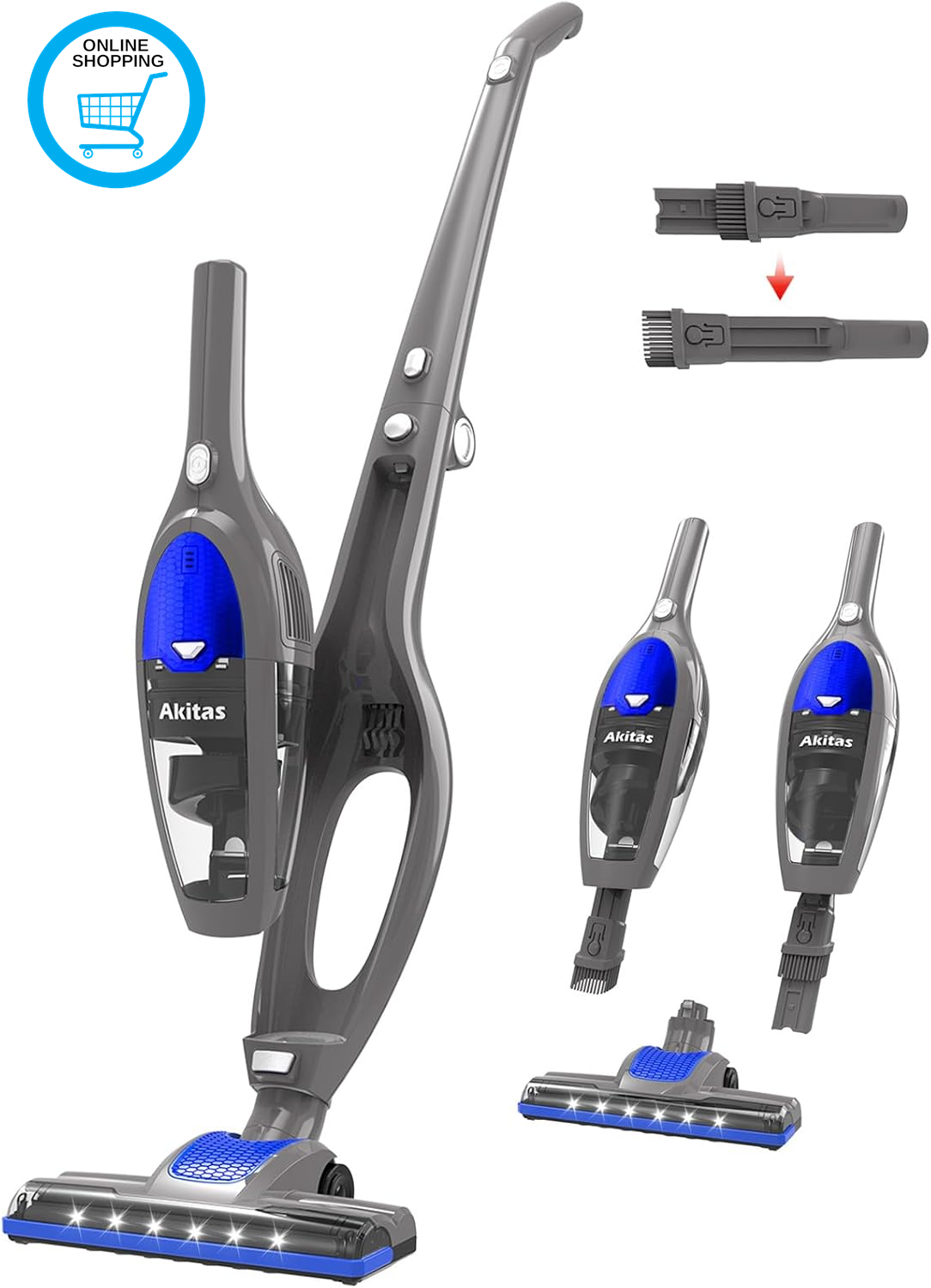 U10 Cordless Vacuum Cleaner – 2-In-1 Stick & Handheld Design with Auto-Charging