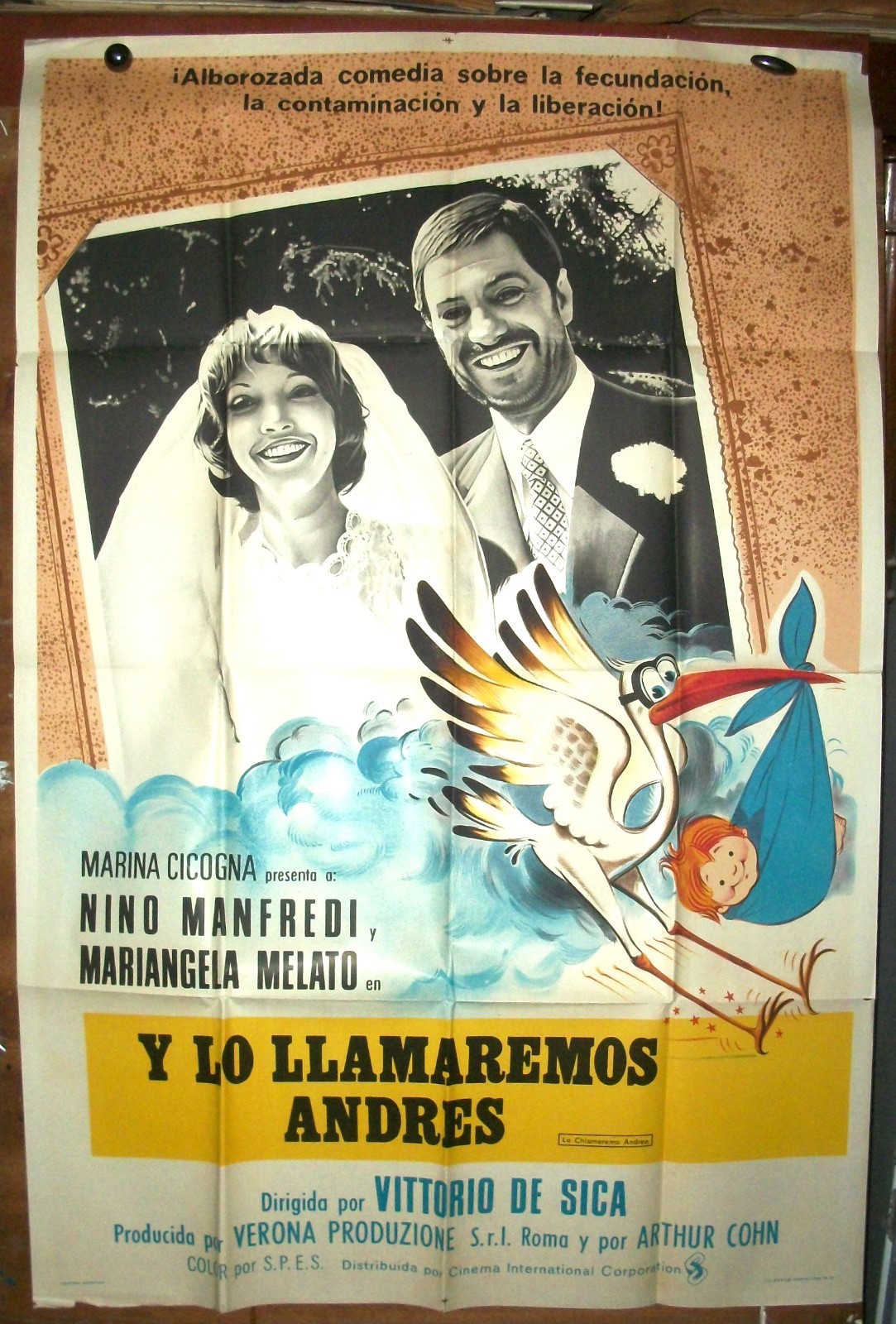 NINO MANFREDI MARIANGELA MELATO  orig1SH movie poster 1972 VITTORIO DE SICA
