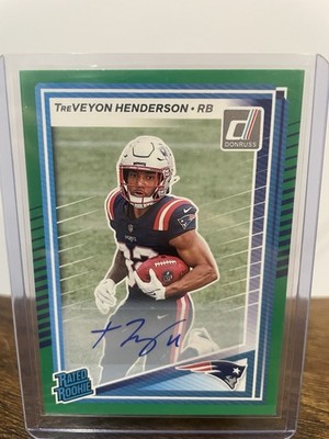 Panini 2025 Donruss TreVeyon Henderson Rated Rookie Green Autograph Rare #332
