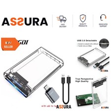 USB 3.0 HDD Enclosure 2.5 inch SATA SSD Hard Drive Case 5Gbps Transparent