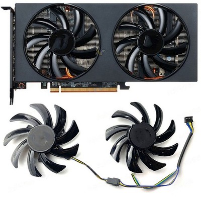 Pair Fan for POWERCOLOR RX6500XT/6600/6600XT/6650XT/6700 Athletic Edition