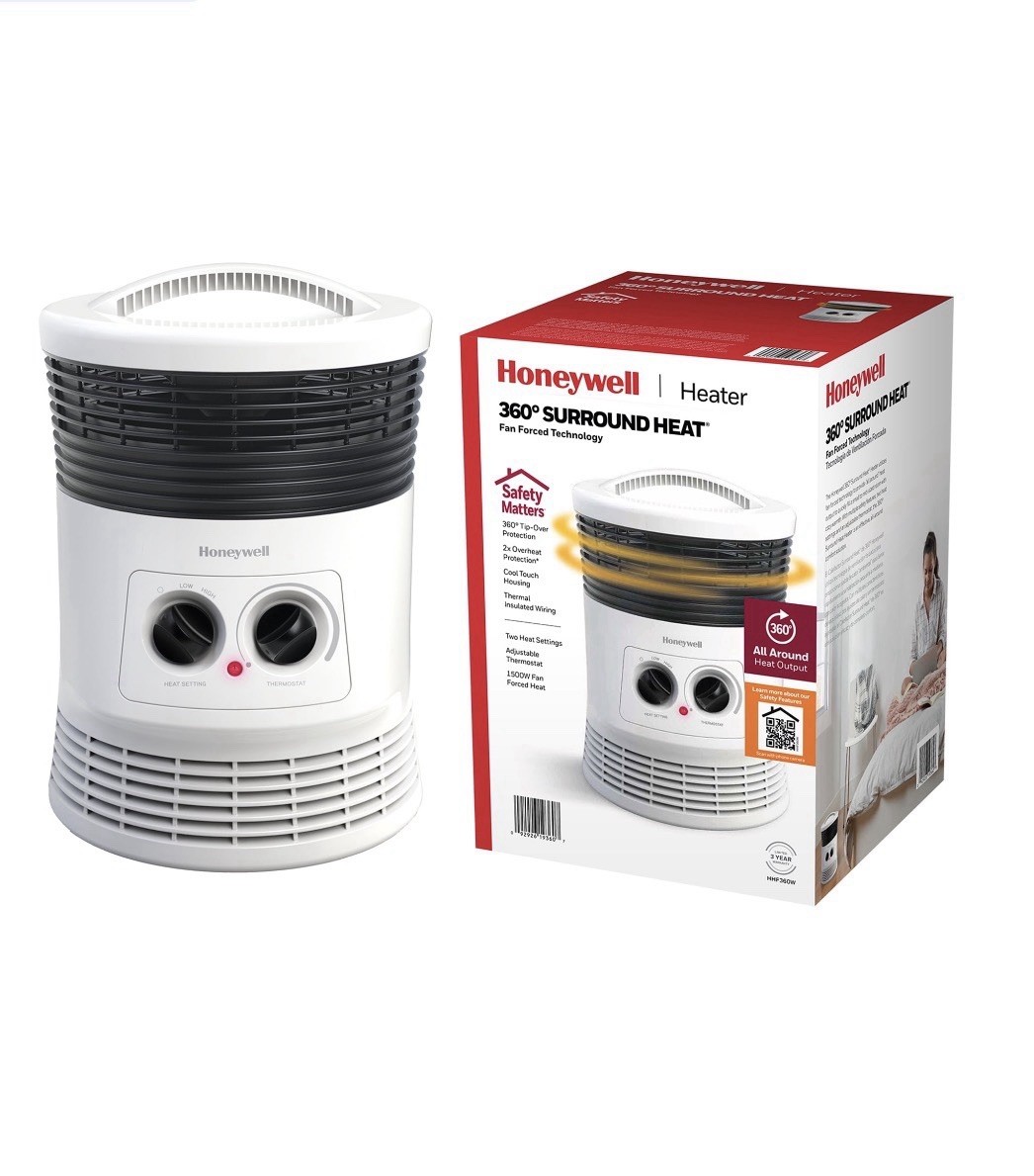 360 Surround Heat Heater W/ Adjustable Thermostat-white Hhv3