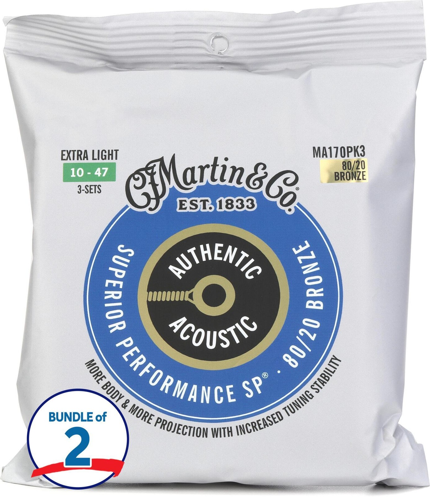 Струны для акустической гитары Martin Authentic Superior Performance 6 шт - 8020 6690₽