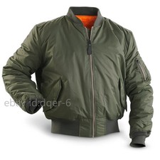 US Army MA-1 Bomber Jacket Uomo Aeronautica Militare Invernale Tattico Pilota Volo