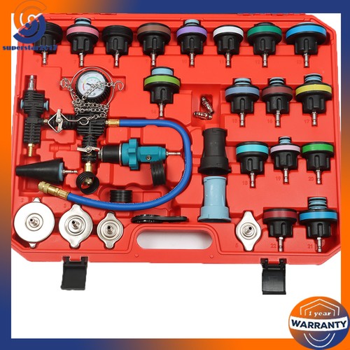 33pcs Radiator Pressure Tester Vacuum-Type Cooling Purge System Refill Kit - Picture 2 of 14