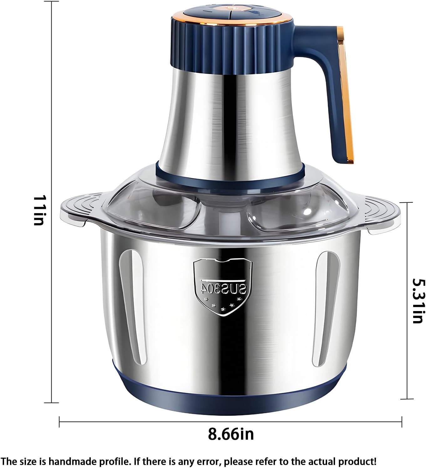 500W Electric Food Vege Chopper Food Processor Kitchen Meat Grinder Mixer 5L US