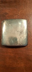 antique sterling silver cigarette case vintage