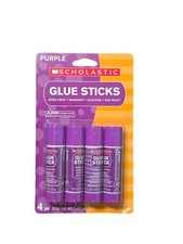 NEW Glue Sticks 0.32 Oz each Purple Gel Office Products School Scholastic 4 Pack
