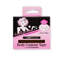 Hollywood Fashion Secrets Body Contour Tape for Deep Skin Tones 3” x 197'' New