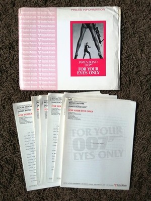 James Bond 007   In tödlicher Mission   US Presseheft EA 1981 / komplett   Moore