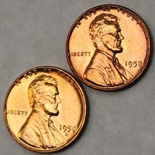 1958 P Dlincoln Wheat Cents Penny 1c Unc Bu Red 2 Copper Penny Lot Lh-58mb 1958 P Dlincoln Wheat Cents Penny 1c Unc Bu Red 2 Copper Penny Lot Lh-58mb