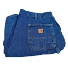 Carhartt Carpenter Jeans Mens 42x32 (41x31) Original Fit Blue Denim B13-DST