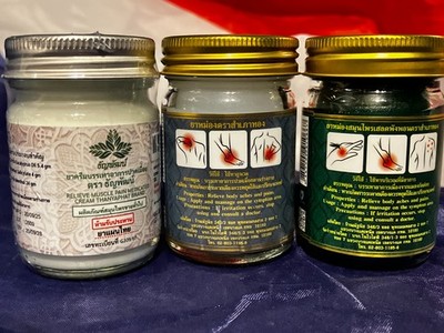 Thai Traditional Herbal Balm 3 Pack - Great for Body Aches and Pains